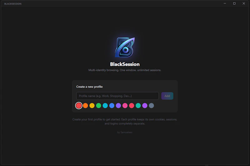 BlackSession isolated Sessions & Privacy screenshot 2
