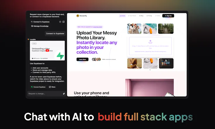 Lovable: The world's first AI Fullstack Engineer | Product Hunt