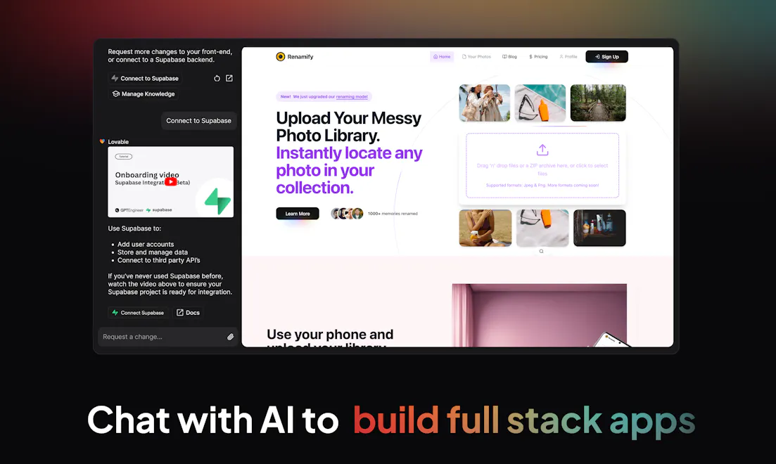 Lovable: The world's first AI Fullstack Engineer | Product Hunt