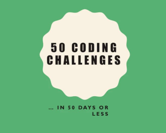 50 coding challenges for JS code newbies