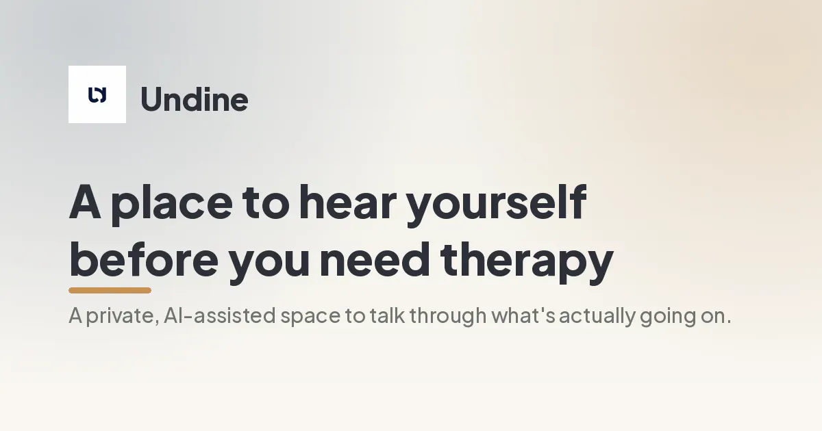 Undine - Your mental health coach gallery image