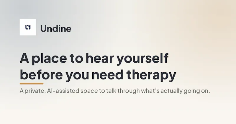 Undine - Your mental health coach screenshot 2