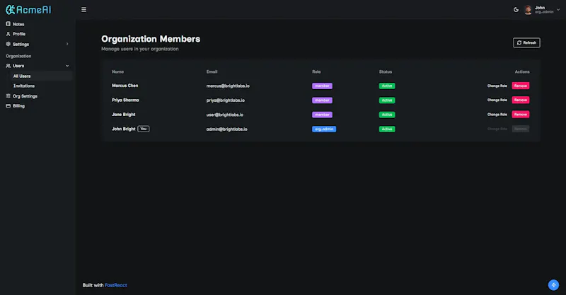 FastReact screenshot 6