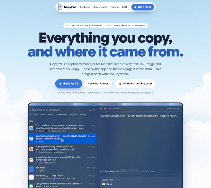 CopyPal screenshot 2
