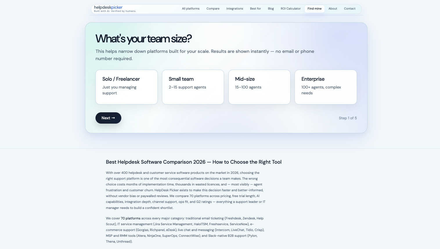 HelpDeskPicker gallery image