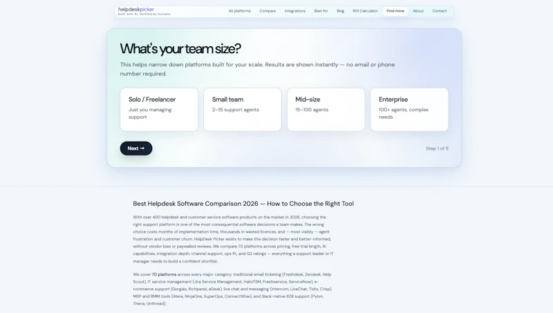 HelpDeskPicker screenshot 2