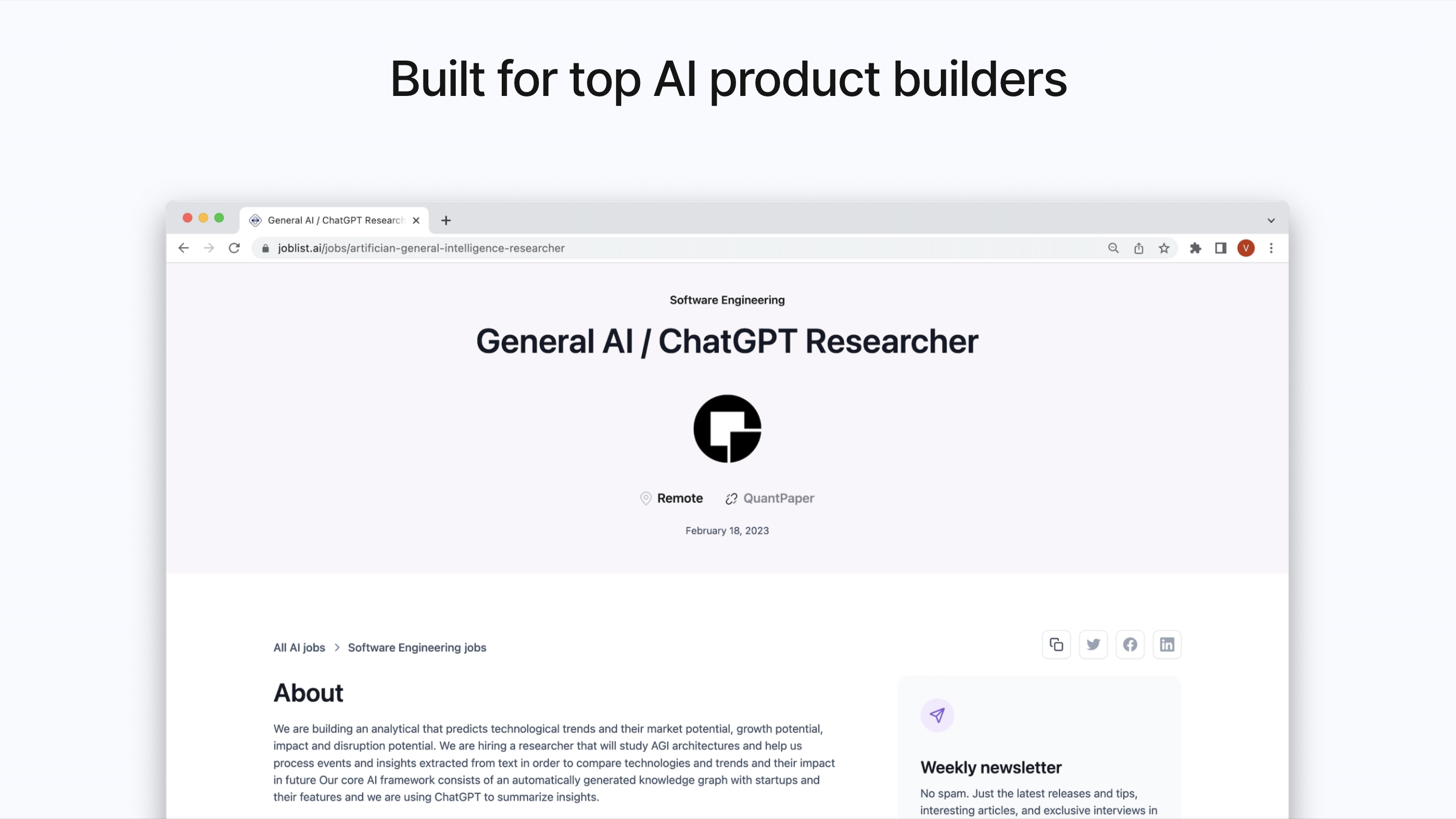 Joblist.AI - Найдите эксклюзивные возможности трудоустройства CHATGPT медиа 3