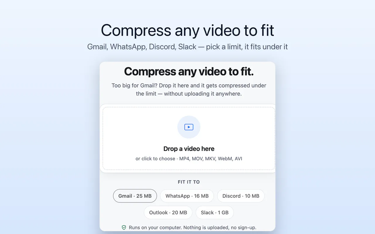 Fit — Video Compressor gallery image
