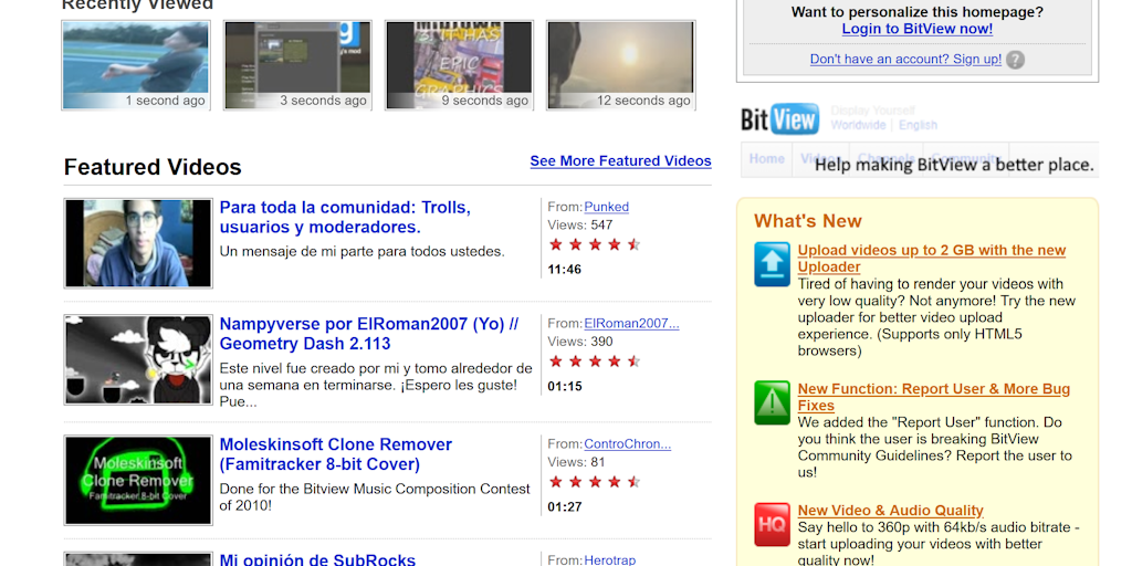 BitView: BitView is a faithful recreation of YouTube 2008 | Product Hunt
