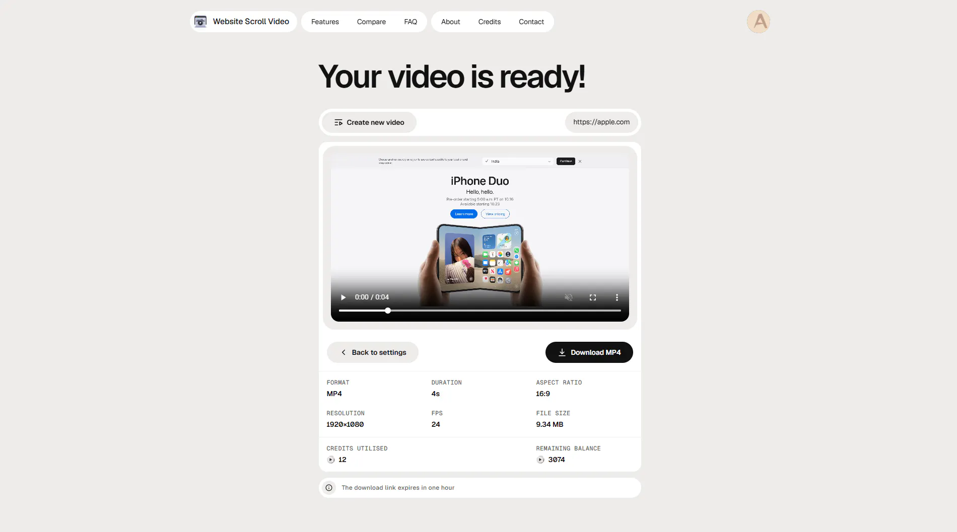 Website Scroll Video gallery image