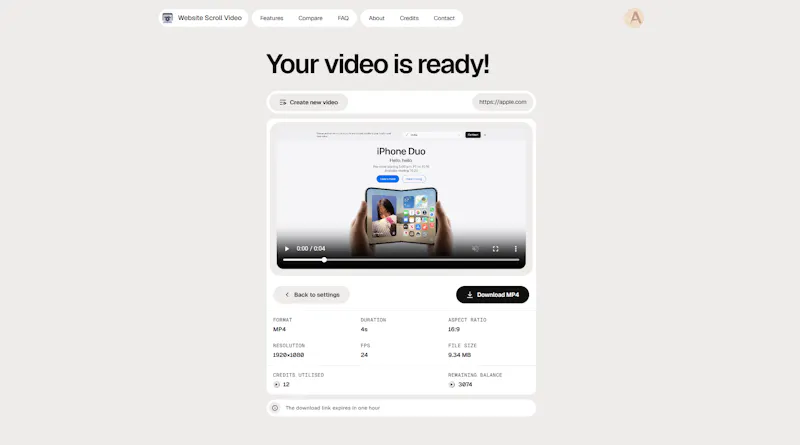 Website Scroll Video screenshot 4
