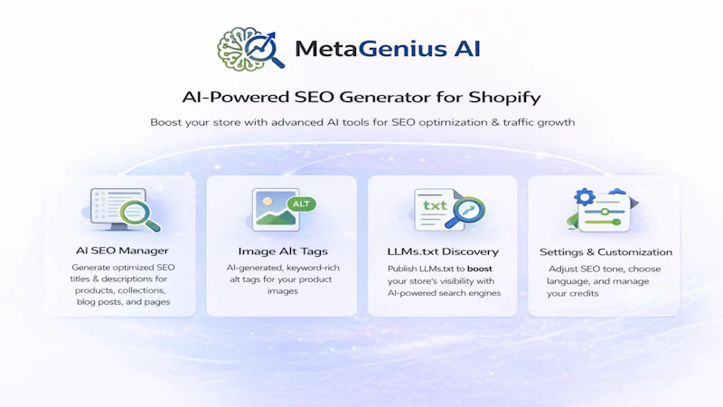 MetaGenius AI — AI SEO for Shopify screenshot 5