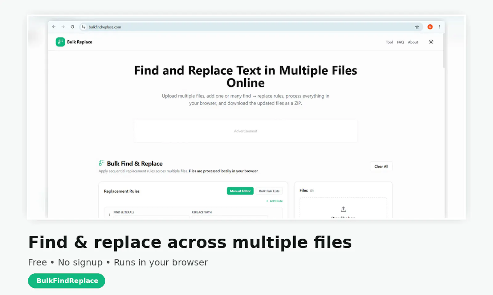 BulkFindReplace screenshot 1