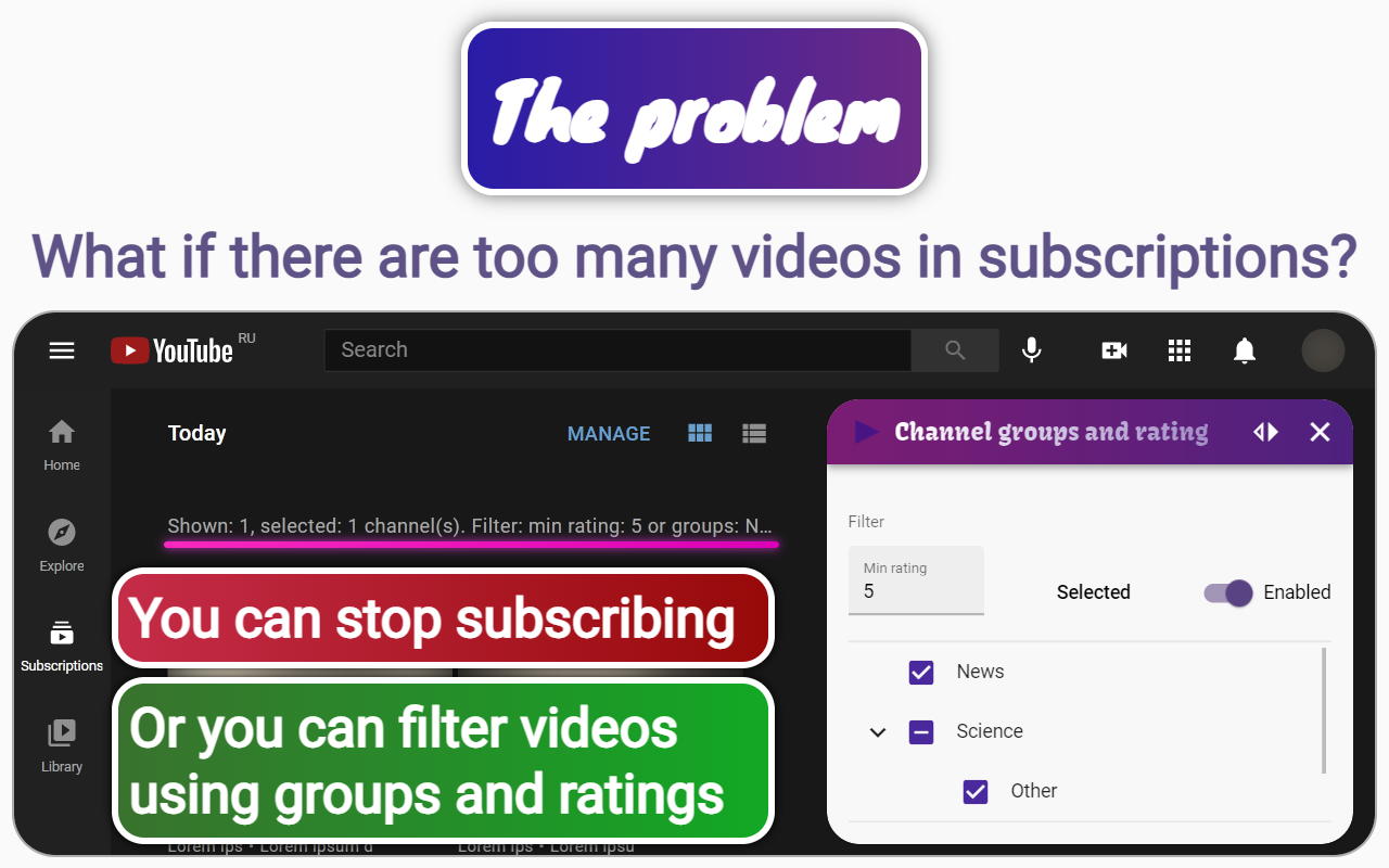 Channel Groups and Rating gallery image
