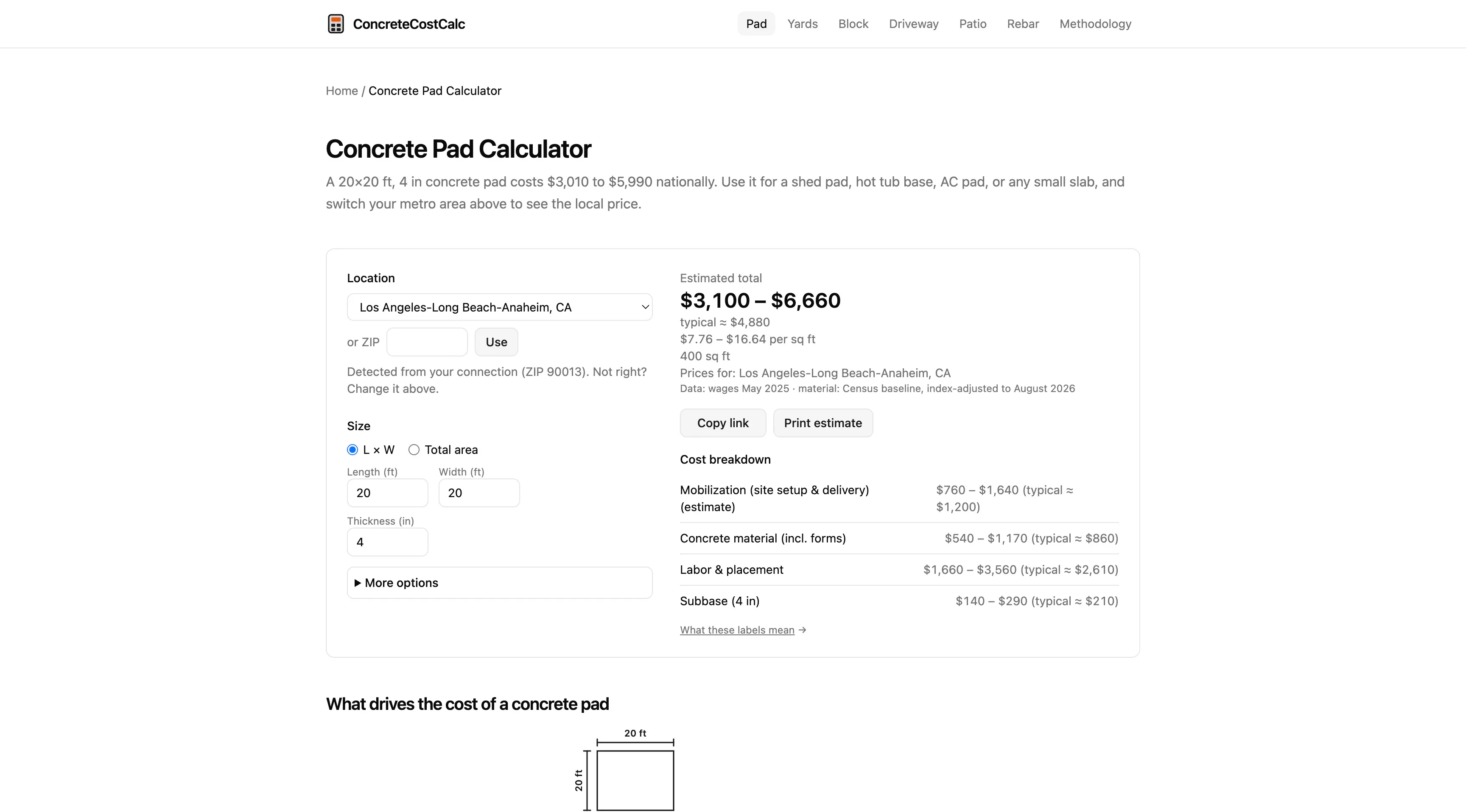 Concrete Cost Calculator gallery image