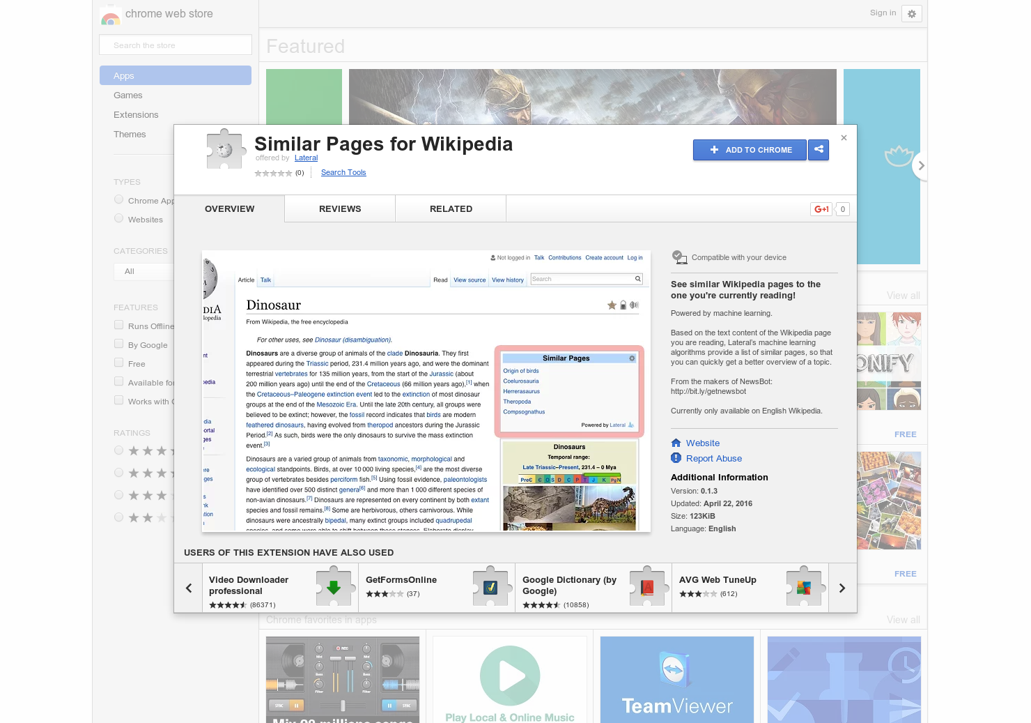 Similar Pages for Wikipedia