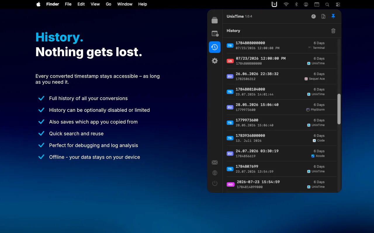 UnixTime - Timestamp Tool gallery image