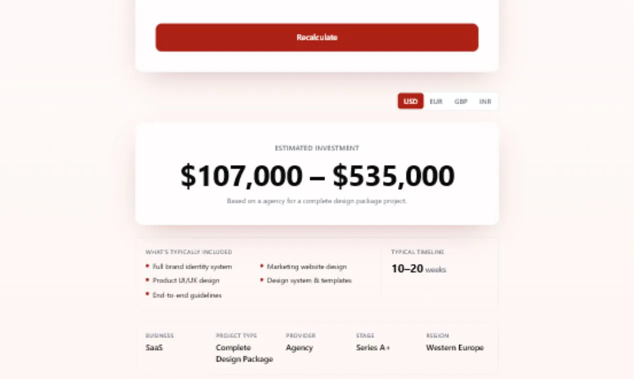 Brand Cost Calculator gallery image