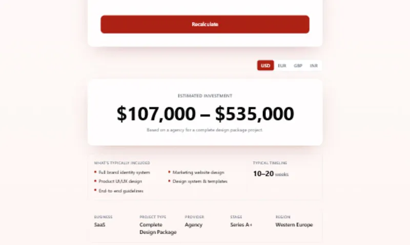 Brand Cost Calculator screenshot 3