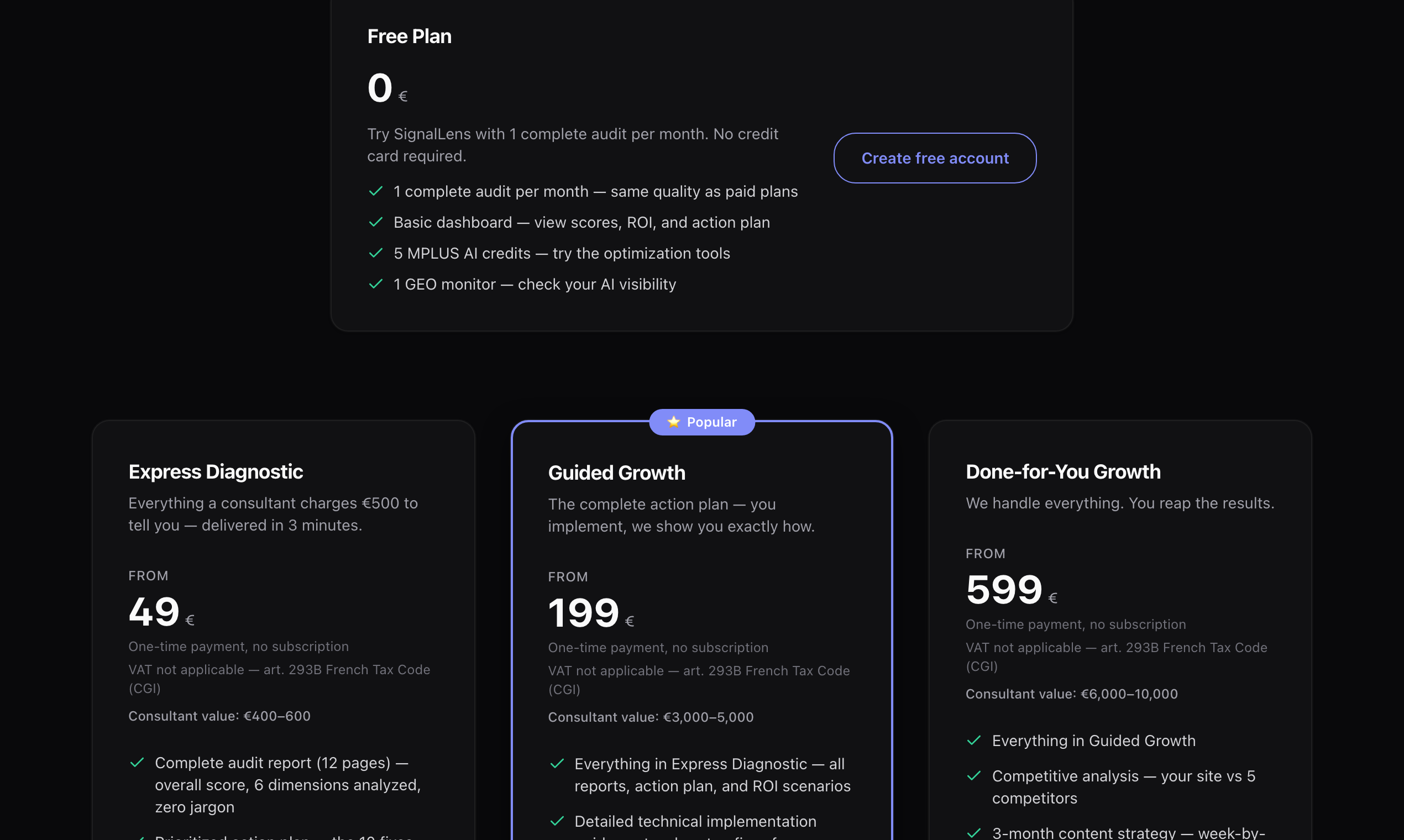 SignalLens AI - Screenshot 3 showing product features and functionality