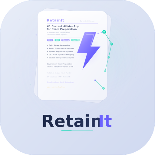 RetainIT Current Affairs, quiz - Product Hunt launch logo and brand identity