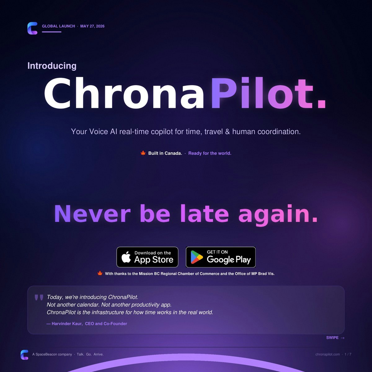 ChronaPilot — Never be late again. gallery image
