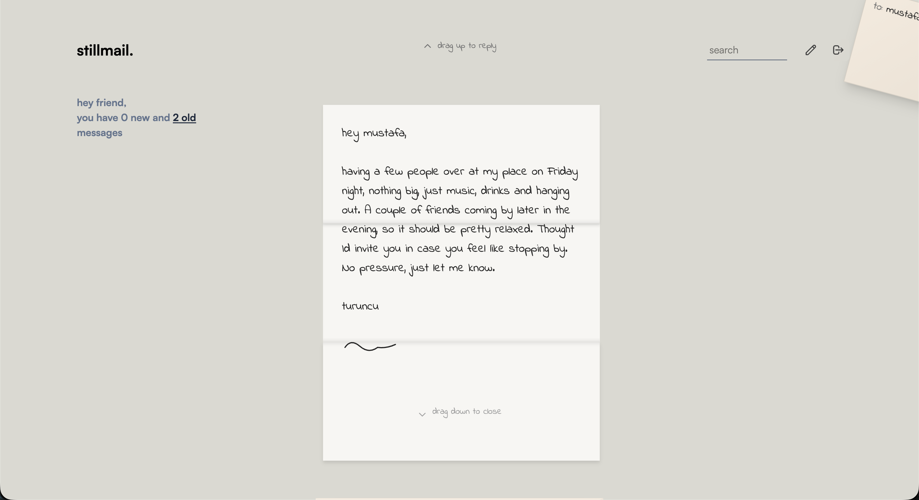 stillmail. gallery image