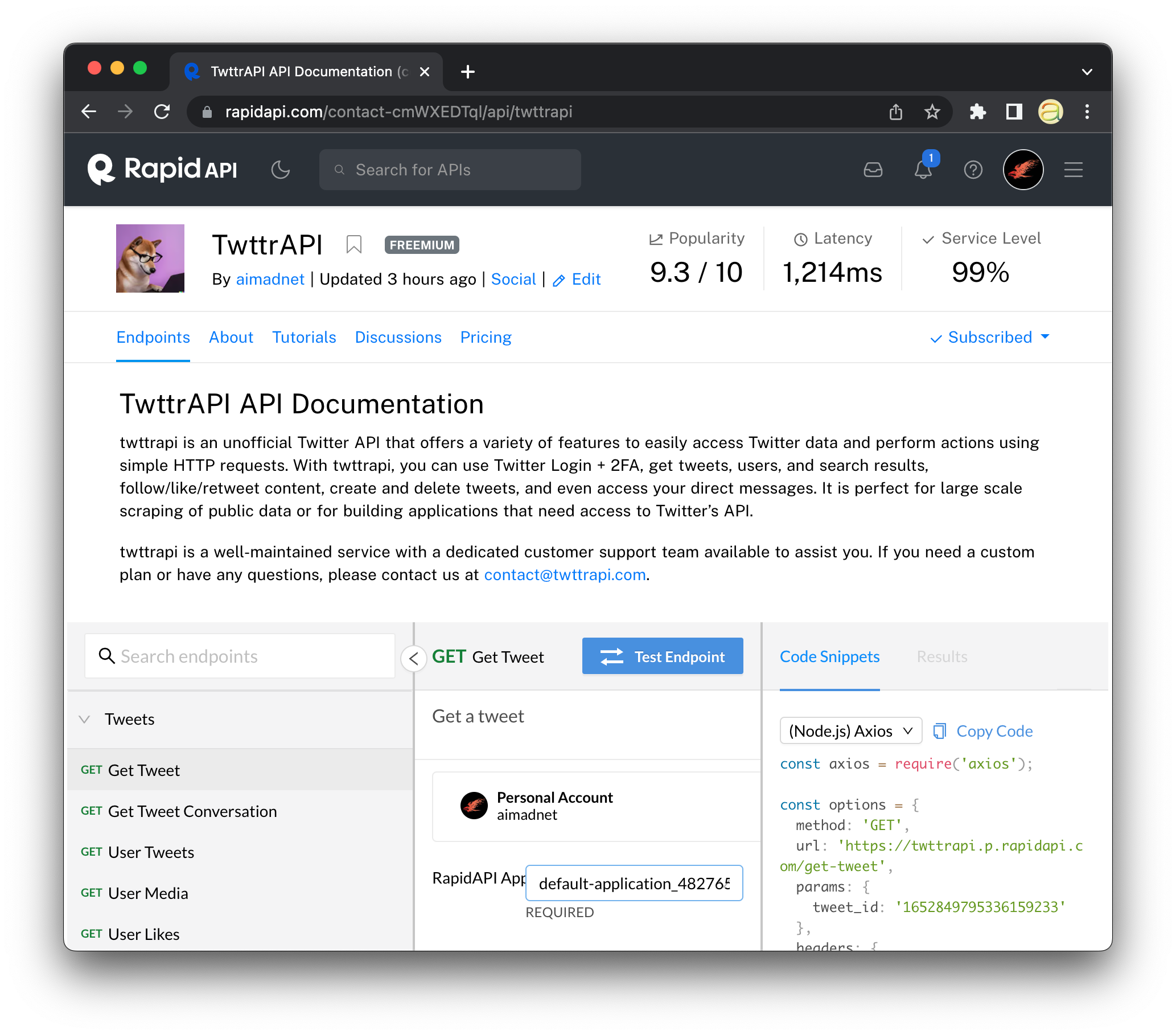 Media TWTTRAPI - API Twitter không chính thức - Tự động hóa các tác vụ Twitter của bạn và thu thập dữ liệu một cách dễ dàng. 1