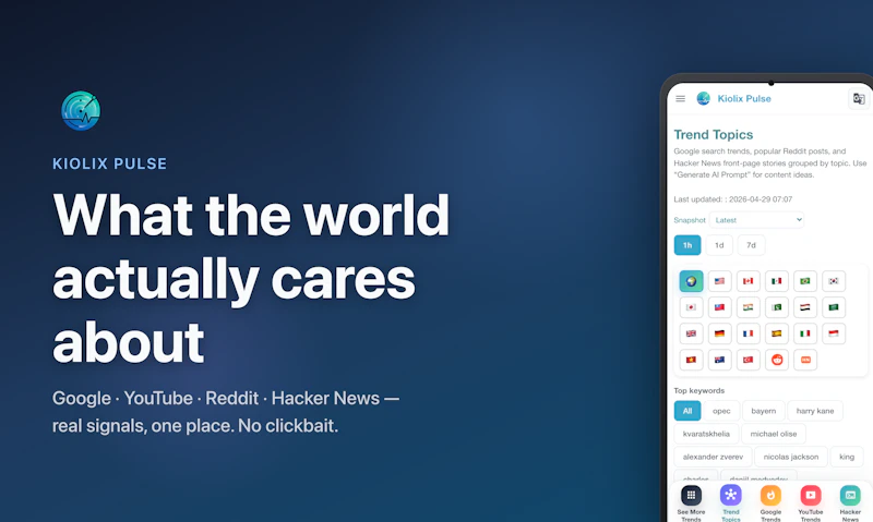 Kiolix Pulse - Global Trends screenshot 1