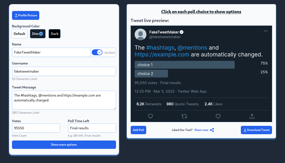 FakeTweetMaker gallery image