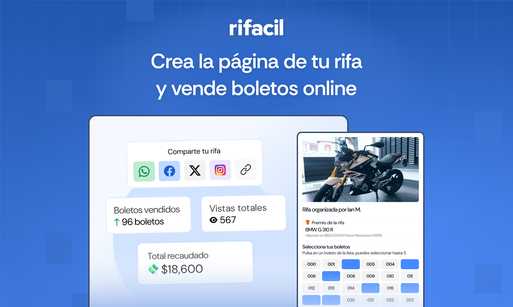 Rifacil - Online loterijsysteem - Maak een loterij en verkoop online tickets media 1