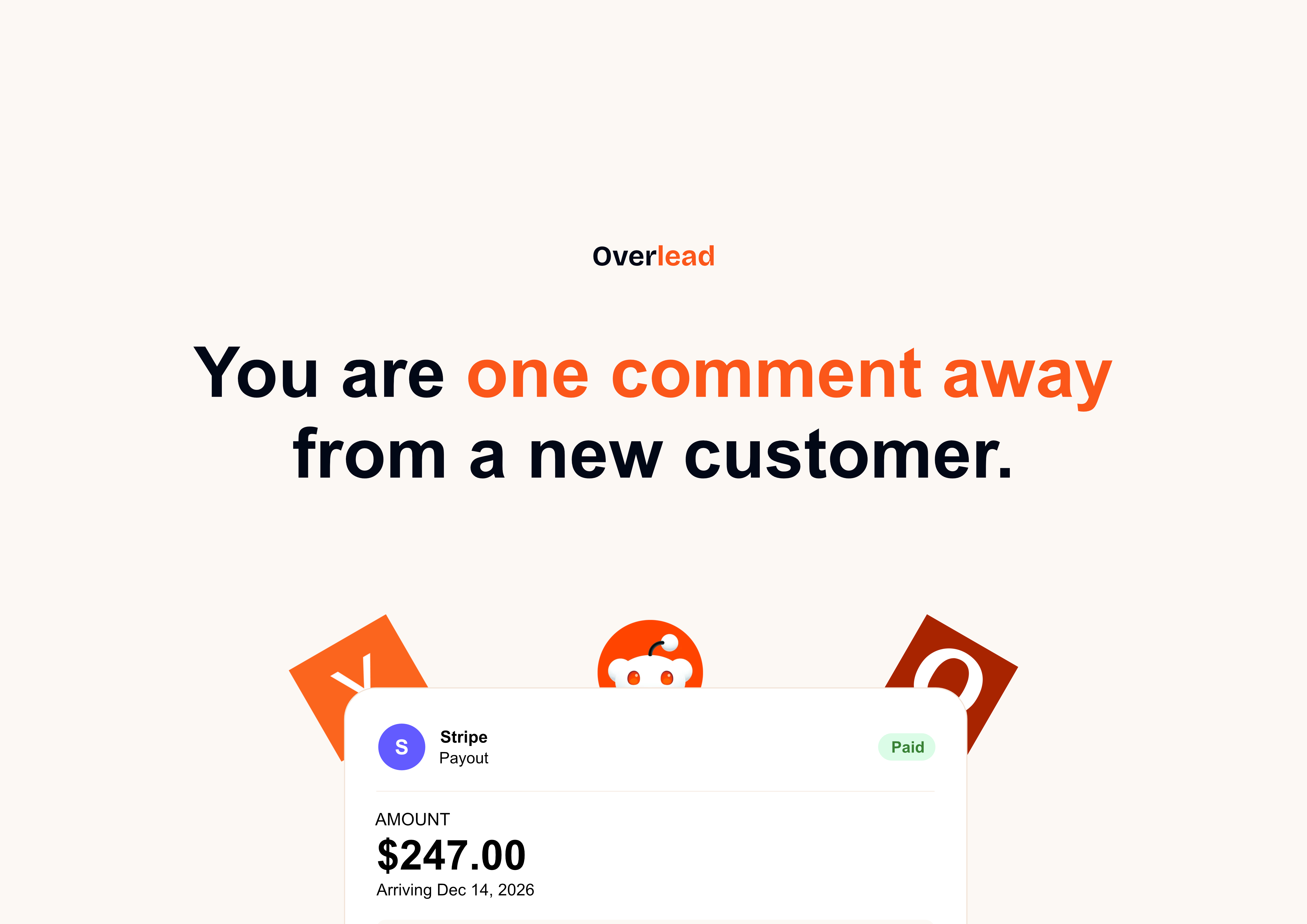 Overlead - Main product screenshot demonstrating key features and user interface