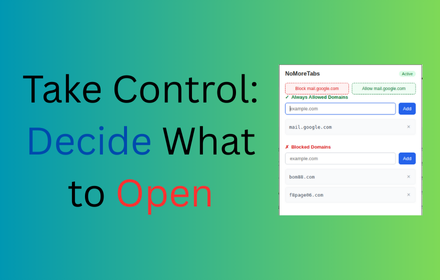 NoMoreTabs - Screenshot 2 showing product features and functionality