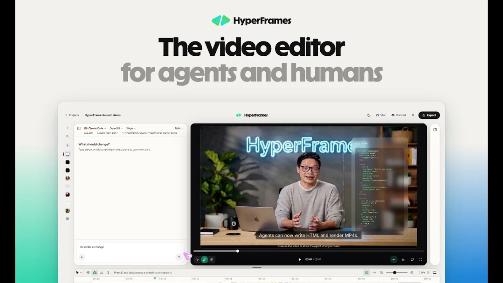 HyperFrames Studio (Desktop) screenshot 1 (video preview)