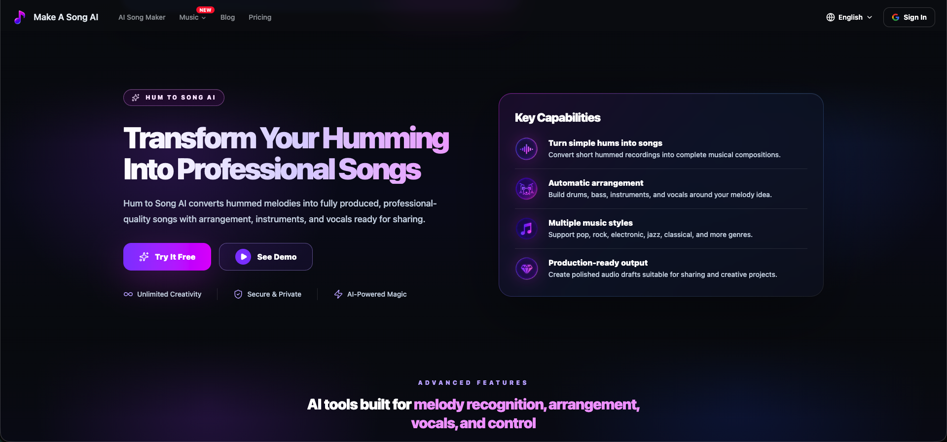 Make A Song AI gallery image
