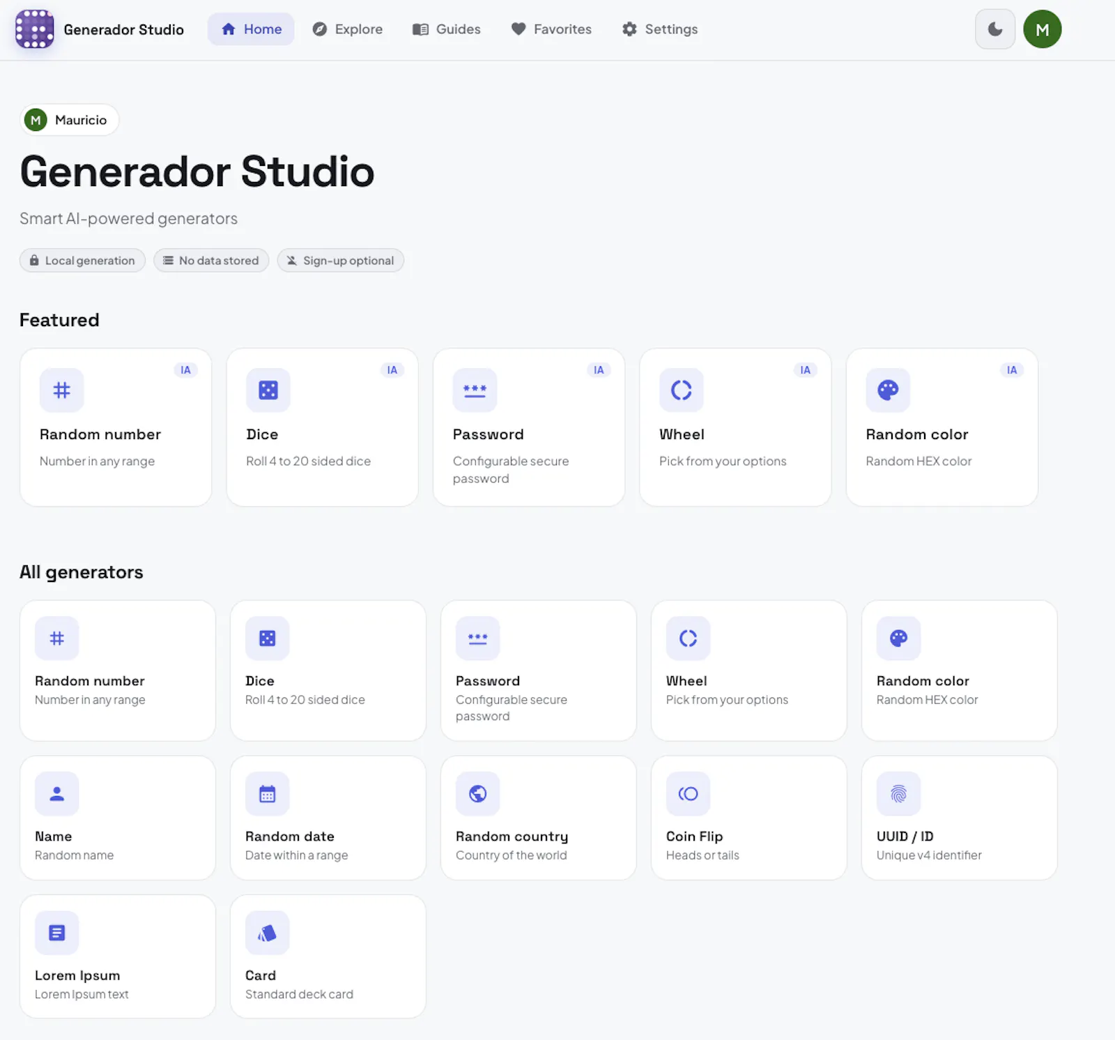 GeneradorStudio screenshot 2