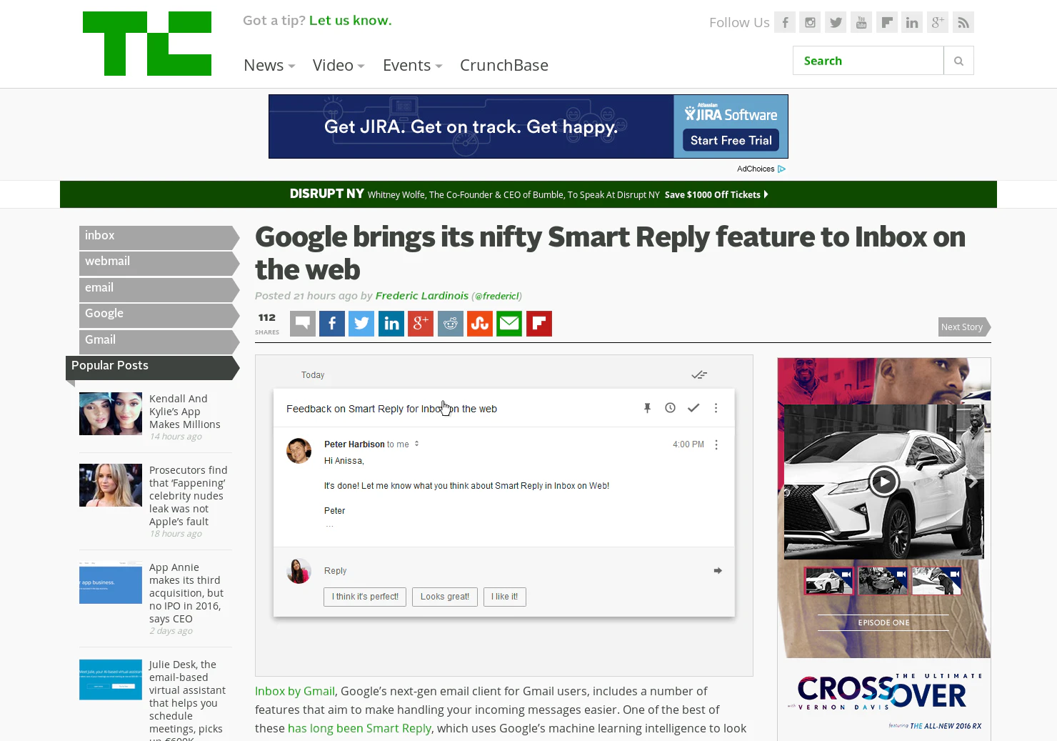 Smart Reply for Google Inbox