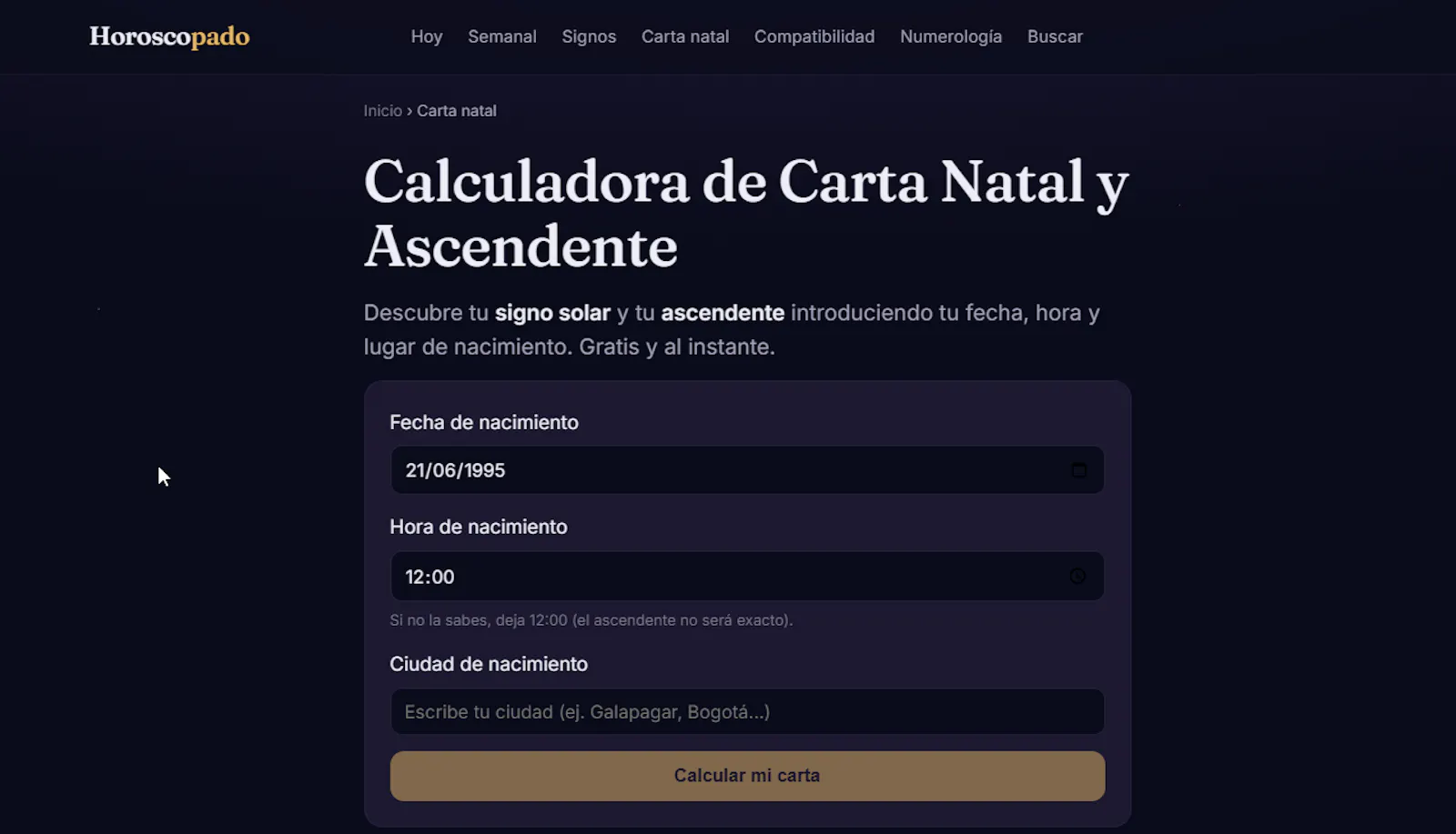 Horoscopado screenshot 2