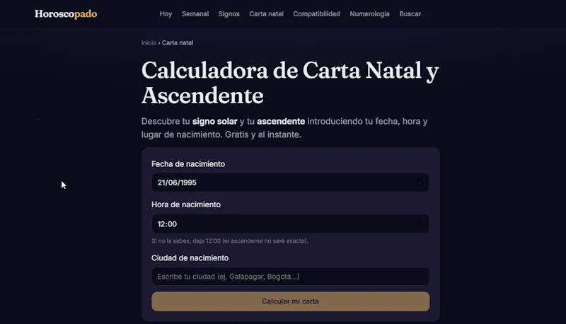 Horoscopado screenshot 2