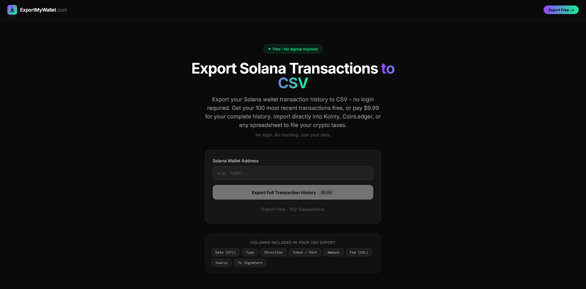 ExportMyWallet gallery image