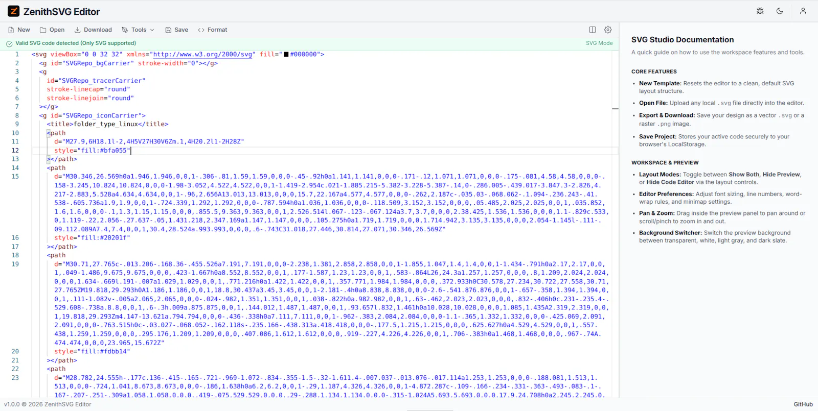 ZenithSVG Editor screenshot 3