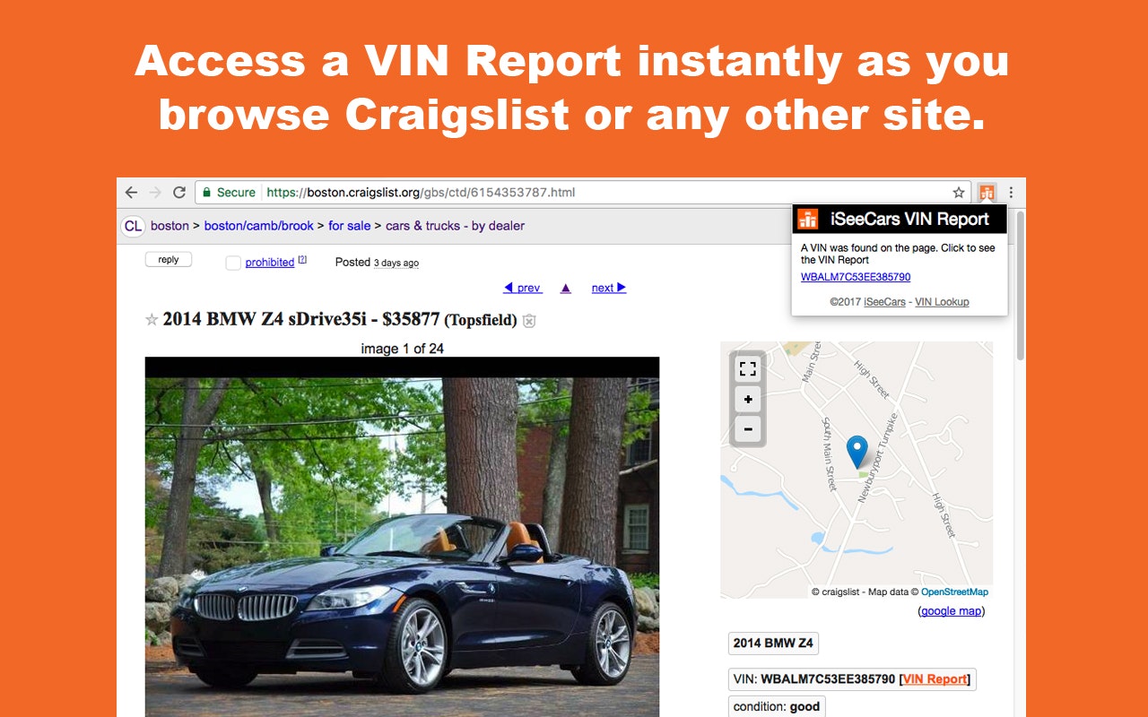 Free Vehicle Report for Any Car - Chrome Extension gallery image