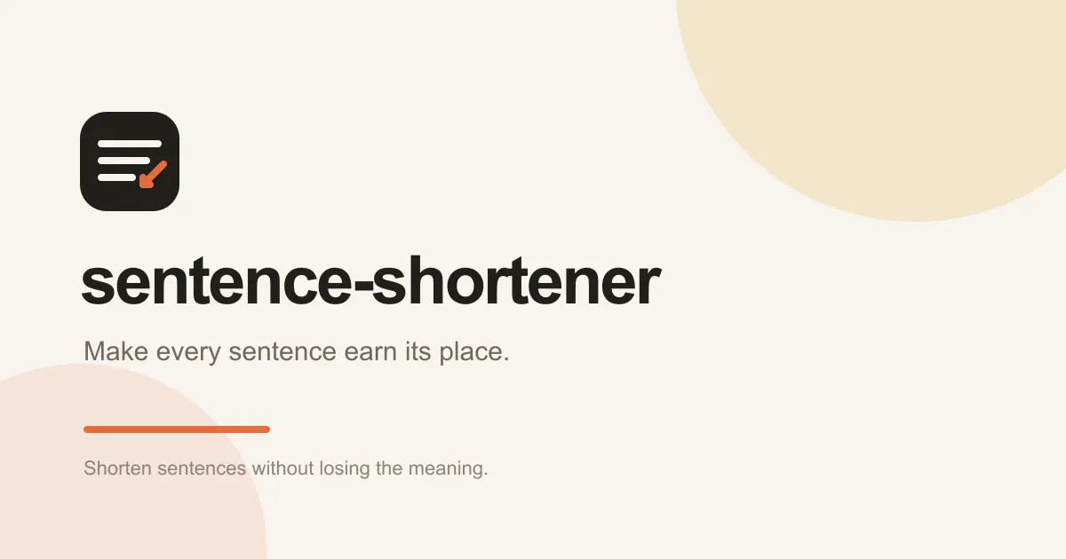 Shorten Sentences gallery image