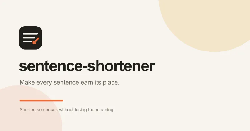 Shorten Sentences screenshot 1
