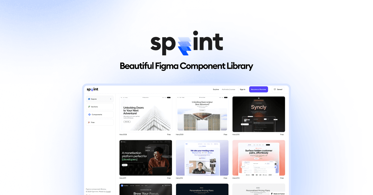 Sprrint - Figma Bileşen Kütüphanesi medya 2