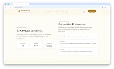 AdsOnBread - Browser Extension Ads gallery image