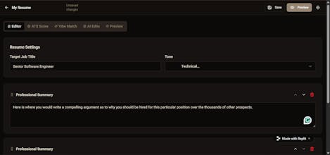RobotResume FREE AI Resume Builder gallery image