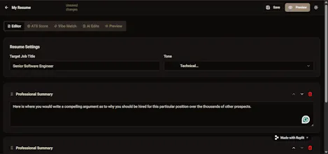 RobotResume FREE AI Resume Builder gallery image