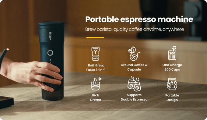 Media Pembuat espresso mudah alih brevoy - Brew espresso di mana -mana 4