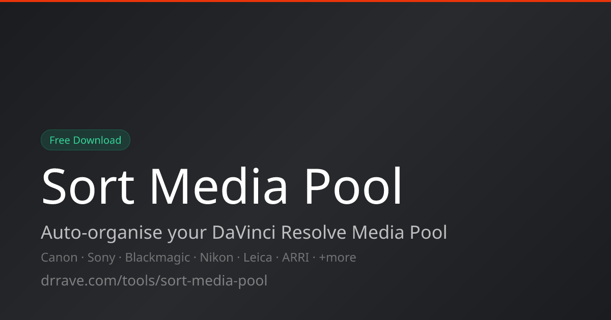 Sort Media Pool for Davinci Resolve gallery image